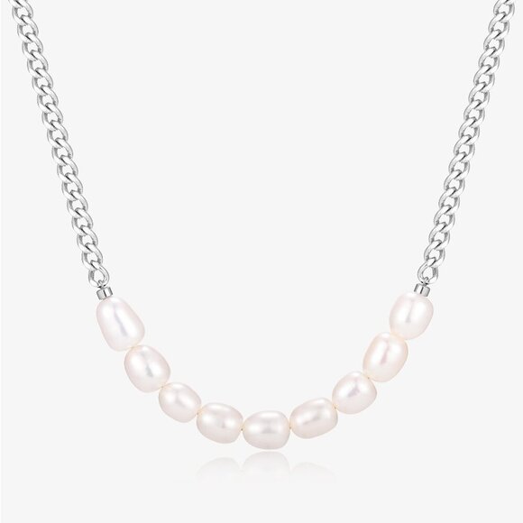 Smiling Face Design Fresh Water Pearl Necklace - Picture 3 of 4